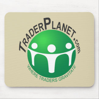 TraderPlanet.com mousepad met "warped" logo Muismat