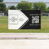 Tradeshow Display Signage QR-code Upload uw Logo Spandoek (Insitu)