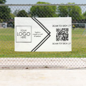 Tradeshow Display Signage QR-code Upload uw Logo Spandoek (Insitu)