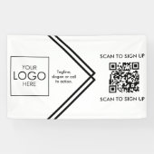 Tradeshow Display Signage QR-code Upload uw Logo Spandoek (Horizontaal)