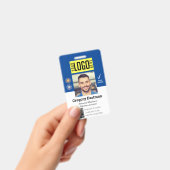 Tradesman Photo ID Vaccine QR Code Bleu Badge (Manuel / portable)