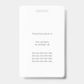 Tradesman Photo ID Vaccine QR Code Bleu Badge (Arrière)