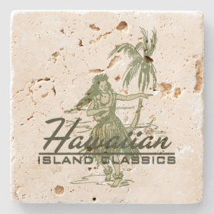 Tradewinds Hawaiian Hula Girl Tiki Bar Onderzetter