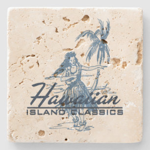 Tradewinds Hawaiian Hula Girl Tiki Bar Onderzetter