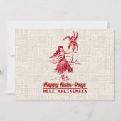 Tradewinds Holiday Hawaiian Hula Girl Kaart (Voorkant)