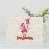Tradewinds Holiday Hawaiian Hula Girl Kaart (Staand voorkant)