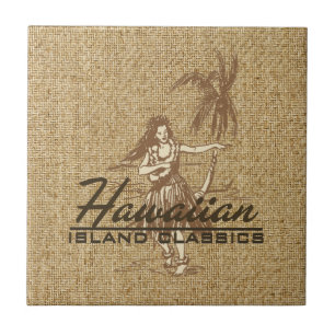 Tradewinds Hula Girl Hawaïaanse tegel onderzetter Tegeltje