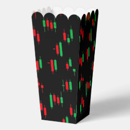 Trading Chart Patroon Streetwear Rood Groene Kaars Bedankdoosjes