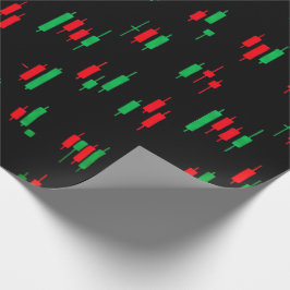 Trading Chartpatroon Streetwear Rood Groene Kaars Cadeaupapier