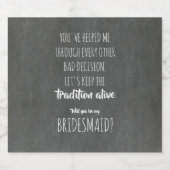 Traditie levend - Grappig bruidsmeisje voorstel Bier Etiket (Enkel label)