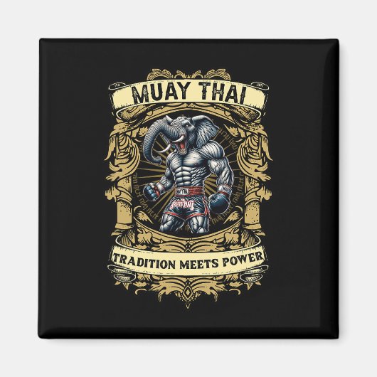 Traditie ontmoet kracht - Kickboksen en Muay Thai Magneet (Voorkant)