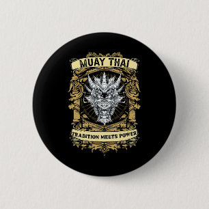 Traditie ontmoet kracht - Kickboksen en Muay Thai Ronde Button 5,7 Cm