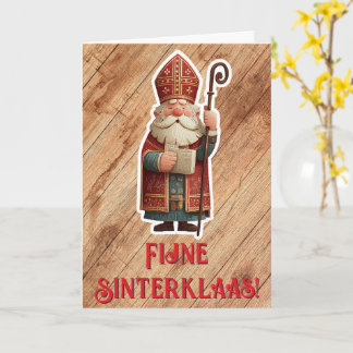 Traditie Sinterklaas Wenskaart met Sint Kaart