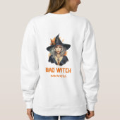  traditie waterverf Halloween slechte heks Trui (Achterkant)