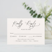 Tradition de script moderne RSVP de mariage (Debout devant)