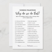 Tradition Mariage moderne douche nuptiale Carte de (Devant)