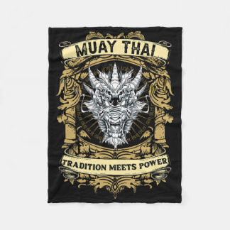 Tradition Meets Power - Kickboxing And Muay Thai D Fleece Deken