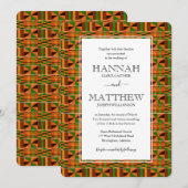 Traditional African Kente Cloth K47 Wedding Kaart (Voorkant / Achterkant)