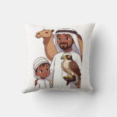 Traditional Arab Falcon Hunt Kussen (Achterkant)