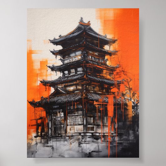 Traditional Asian Architecture Poster (Voorkant)