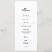Traditional Calligraphy, Wedding Dinner Menu (Devant)