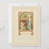 Traditional Catholic Wedding Gold Invitation Kaart (Voorkant)