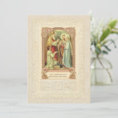 Traditional Catholic Wedding Gold Invitation Kaart (Staand voorkant)