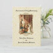 Traditional Catholic Wedding Gold Invitation Kaart (Staand voorkant)