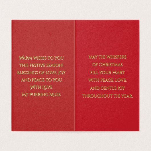 Traditional Christmas Wishes-Folded Card (Inside Unfolded)