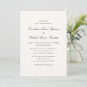 Traditional Classic Simplistic Wedding Invitation (Debout devant)