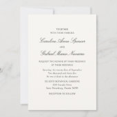 Traditional Classic Simplistic Wedding Invitation (Devant)