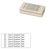 Traditional Custom Business 6 Lines Checkbox Rubberstempel (Gestempeld)