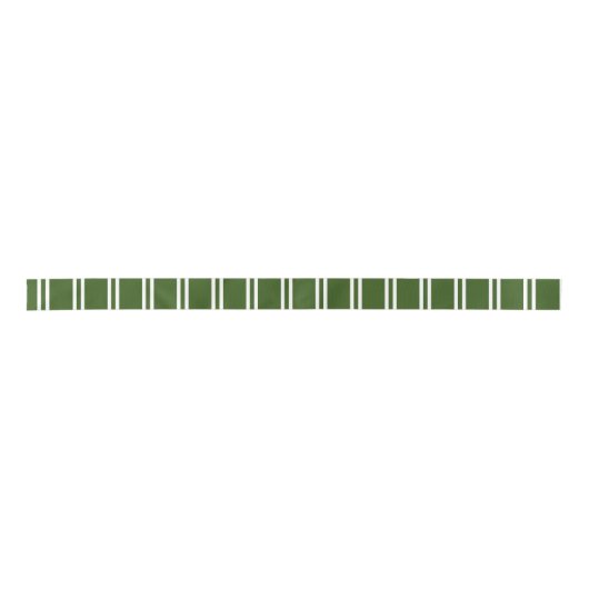 Traditional Dark Green and White Striped Patter Lint (Voorkant)