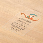 Traditional Doli Indian Bride Wedding Acryl Uitnodigingen (Laagn)