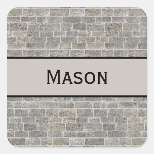 Traditional Grey Brick Sticker (Voorkant)