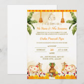 Traditional Griha Pravesh Invitation Card (Devant / Derrière)