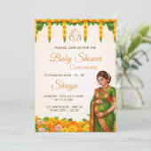 Traditional Indian Baby Shower Invitation (Debout devant)