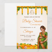 Traditional Indian Baby Shower Invitation (Devant / Derrière)