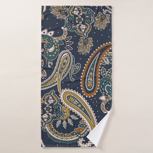 Traditional Indian Paisley pattern on backgroundpa (Serviette de bain)