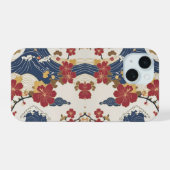 Traditional Japanese Kimono Pattern iPhone 15 Hoesje (Achterkant horizontaal)