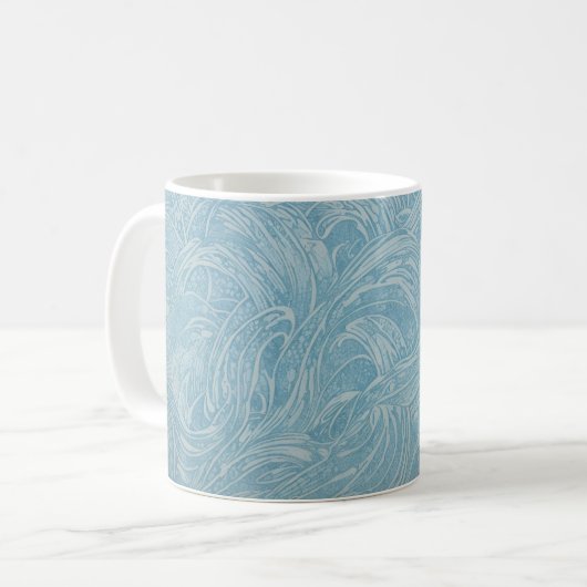 Traditional Japanese Ocean Wave Design Mugs (Devant gauche)