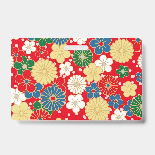 Traditional Japanese Patterns Badge (Voorzijde)