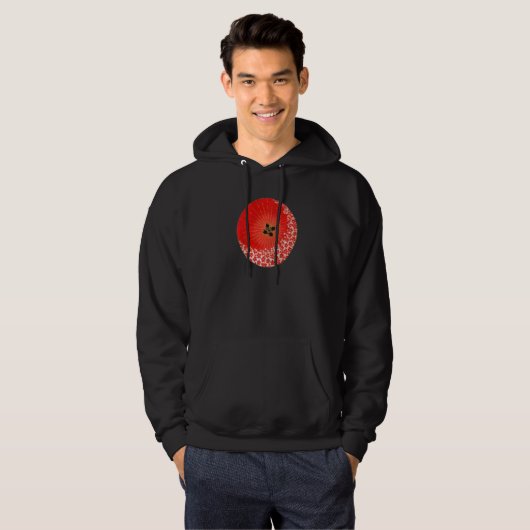 Traditional Japanese Patterns Cherry Blossoms Umbr Hoodie (Voorkant volledig)