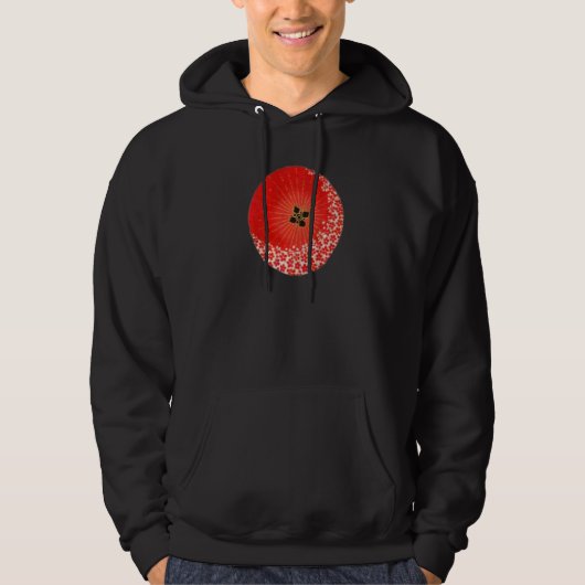 Traditional Japanese Patterns Cherry Blossoms Umbr Hoodie (Voorkant)