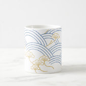 Traditional Japanese Wave Pine Mug (Centre)