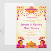 Traditional Maiyan Ceremony Invitation Card (Devant / Derrière)