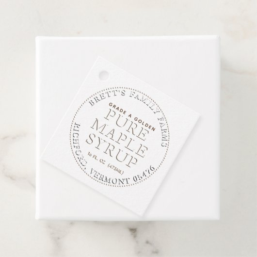 Traditional Maple Syrup Label Label (wit) (In situ)