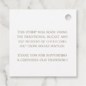 Traditional Maple Syrup Label Label (wit) (Achterkant)