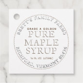 Traditional Maple Syrup Label Label (wit) (Voorkant)
