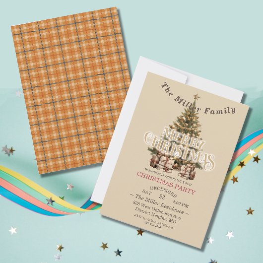 Traditional Merry Christmas Antiek Gold Custom Kaart